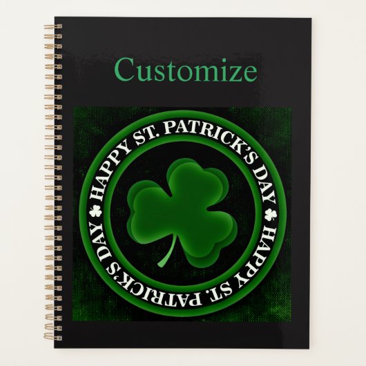 St. Patrick's Day Irish Pride Planer (Vorderseite)