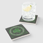 St. Patrick's Day Irish Pride Steinuntersetzer (Seitenansicht)