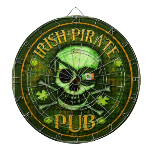 St Patrick's Day Irish ProfiledInk Dart Board Dartscheibe (vorne)