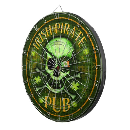 St Patrick's Day Irish ProfiledInk Dart Board Dartscheibe (Vorderseite rechts)