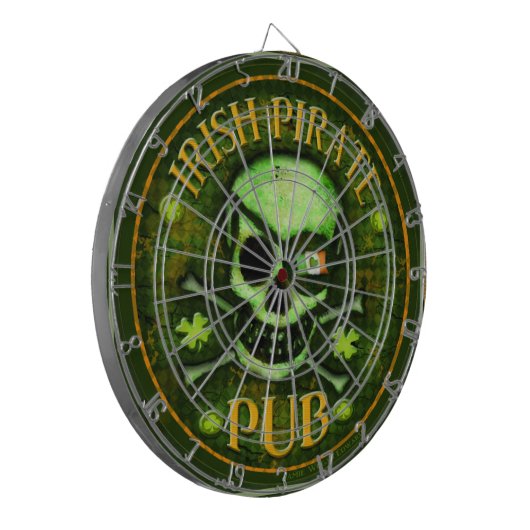 St Patrick's Day Irish ProfiledInk Dart Board Dartscheibe (Vorderseite Links)
