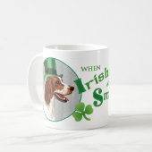 St. Patrick's Day Irish Red & White Setter Kaffeetasse (Vorderseite Links)