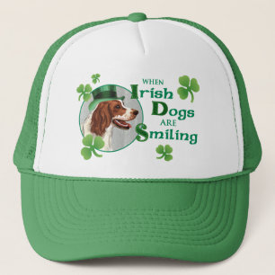 St. Patrick's Day Irish Red & White Setter Truckerkappe