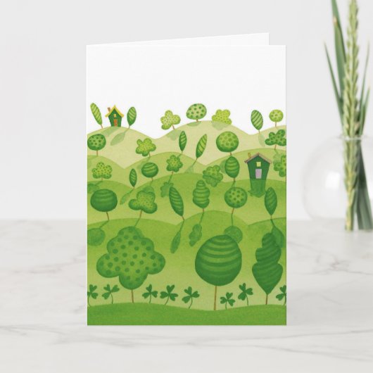 St Patricks Day Irish Segen Karte (Vorderseite)