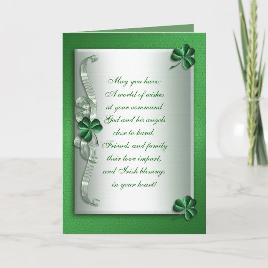 St Patrick's Day Irish Sessing Card Karte (Vorderseite)
