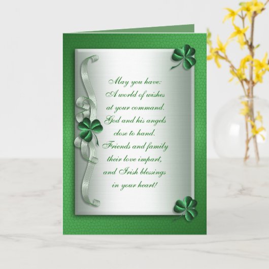 St Patrick's Day Irish Sessing Card Karte (Gelbe Blume)