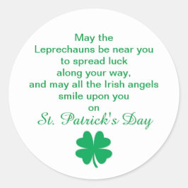 St. Patrick's Day Irish Sessing für Viel Glück Runder Aufkleber