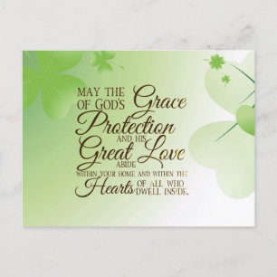 St Patrick's Day Irish Sessing Kleeblatts Hearts Postkarte