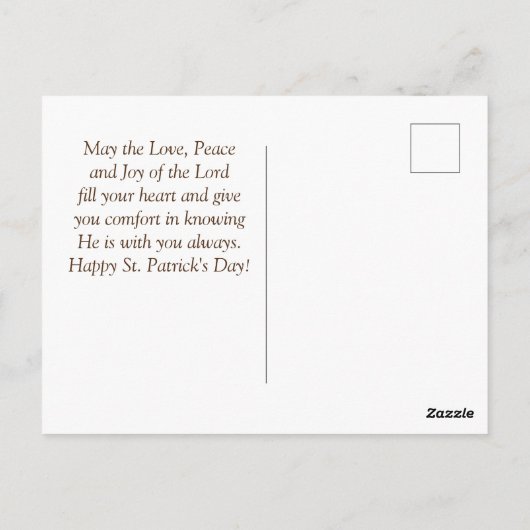 St Patrick's Day Irish Sessing Kleeblatts Hearts Postkarte (Rückseite)