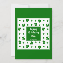 St Patrick's Day Irish Sessings Kleeblatt Pattern Feiertagskarte