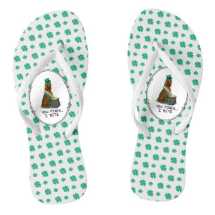St. Patrick's Day Irish Setter Dog (rot 1) Funny Badesandalen