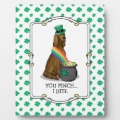 St. Patrick's Day Irish Setter Dog (rot 1) Funny Fotoplatte (Vorderseite)