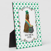 St. Patrick's Day Irish Setter Dog (rot 1) Funny Fotoplatte (Seite)