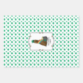 St. Patrick's Day Irish Setter Dog (rot 1) Funny Geschenkpapier Set (Vorderseite 3)