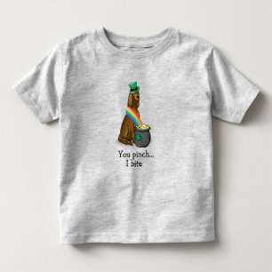 St. Patrick's Day Irish Setter Dog (rot 1) Funny Kleinkind T-shirt