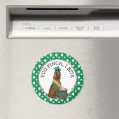 St. Patrick's Day Irish Setter Dog (rot 1) Funny Magnet (In Situ (Geschirrspüler))