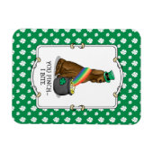 St. Patrick's Day Irish Setter Dog (rot 1) Funny Magnet (Horizontal)