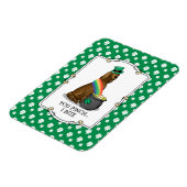 St. Patrick's Day Irish Setter Dog (rot 1) Funny Magnet (Linke Seite)