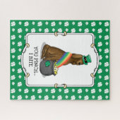 St. Patrick's Day Irish Setter Dog (rot 1) Funny Puzzle (Horizontal)