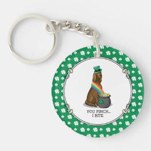 St. Patrick's Day Irish Setter Dog (rot 1) Funny Schlüsselanhänger
