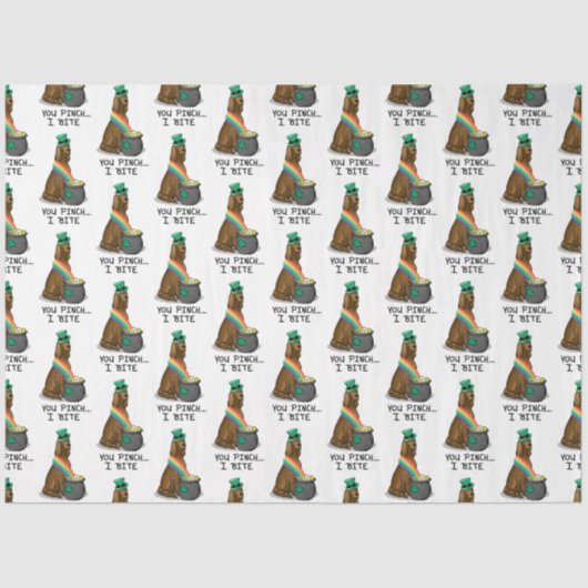 St. Patrick's Day Irish Setter Dog (rot 1) Funny Seidenpapier (Vorderseite)