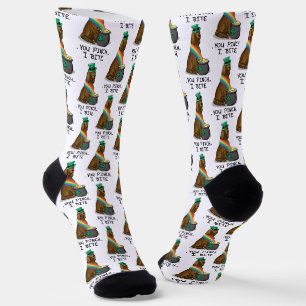 St. Patrick's Day Irish Setter Dog (rot 1) Funny Socken