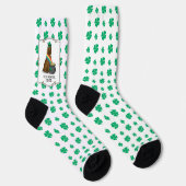 St. Patrick's Day Irish Setter Dog (rot 1) Funny Socken (Rechts)