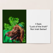 St. Patrick's Day Irish Setter in Clovers, ZSSG Folienkarte (Innenseite)