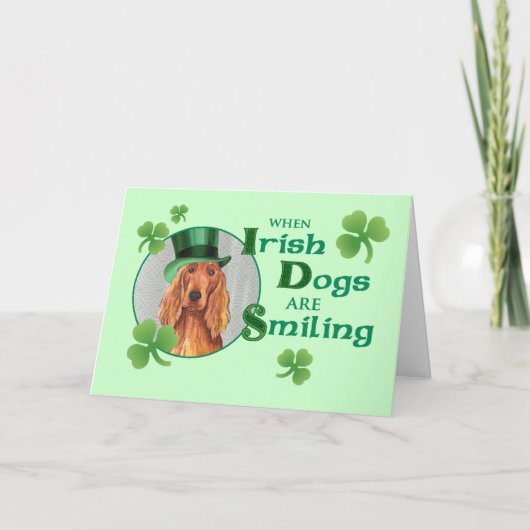 St. Patrick's Day Irish Setter Karte (Vorderseite)