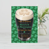 St Patricks Day Irish Shamrocks And Shenanigans Einladung (Stehend Vorderseite)