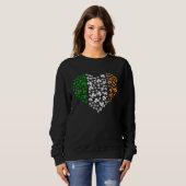 St Patrick's Day Irish Shamrocks Ireland Flag St P Sweatshirt (Vorne ganz)