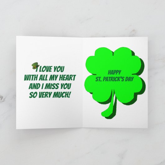 ST. PATRICK'S DAY IRISH SIE WAREN HIER Karte (Innenseite)