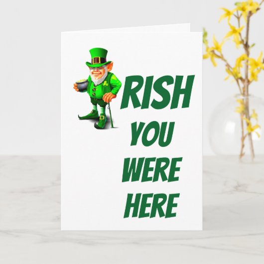 ST. PATRICK'S DAY IRISH SIE WAREN HIER Karte (Gelbe Blume)