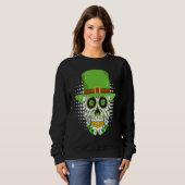 St Patrick's Day Irish skeleton leprechaun Sweatshirt (Vorne ganz)