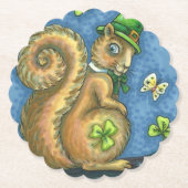 ST. PATRICK'S DAY IRISH SQUIRREL FERIENPARTEI UNTERSETZER (Vorderseite)