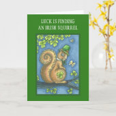ST. PATRICKS DAY IRISH SQUIRREL GREETING CARD Vers Karte (Gelbe Blume)