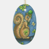St. Patrick's Day IRISH SQUIRREL ORNAMENT Oval (Rechts)
