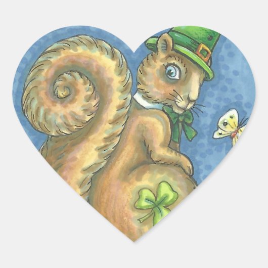 ST. PATRICK'S DAY IRISH SQUIRREL STICKER Sheet (Vorderseite)