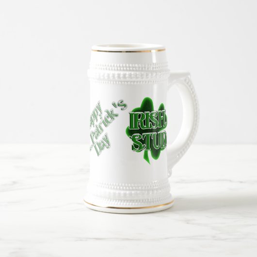St. Patrick's Day Irish Stud Bierglas (VorderseiteRechts)