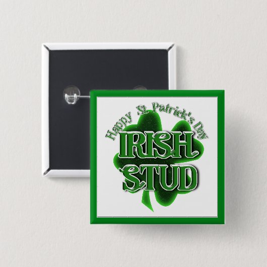 St. Patrick's Day Irish Stud Button (Vorne & Hinten)