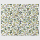 St Patrick's Day Irish Sugar Skull Custom Geschenkpapier (Flach)