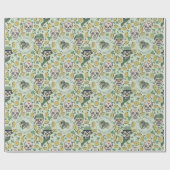 St Patrick's Day Irish Sugar Skull Custom Geschenkpapier (Flach)