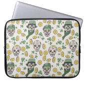 St Patrick's Day Irish Sugar Skull Custom Laptopschutzhülle (Vorderseite)
