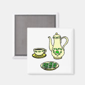 St. Patrick's Day Irish Tea Set Magnet (Vorderseite/Rückseite)
