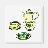 St. Patrick's Day Irish Tea Set Magnet (Vorne)
