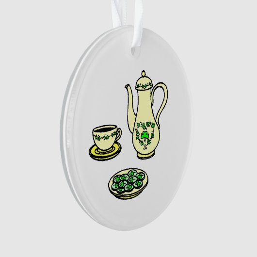 St. Patrick's Day Irish Tea Set Ornament (Vorderseite)