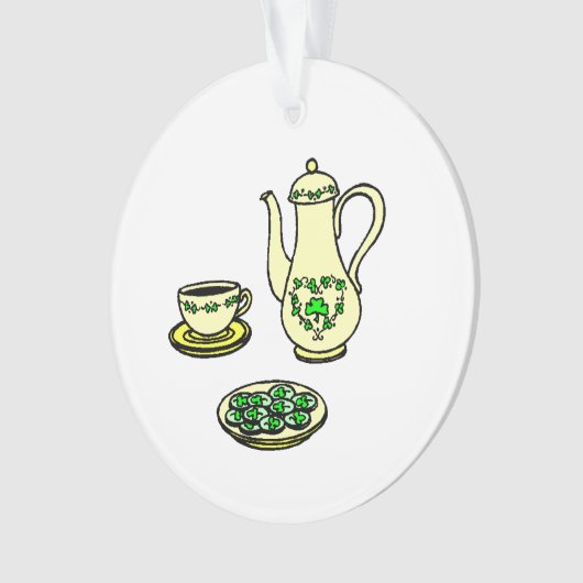 St. Patrick's Day Irish Tea Set Ornament (Vorderseite)