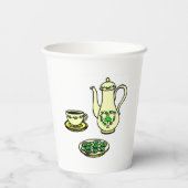 St. Patrick's Day Irish Tea Set Pappbecher (Rückseite)