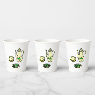 St. Patrick's Day Irish Tea Set Pappbecher