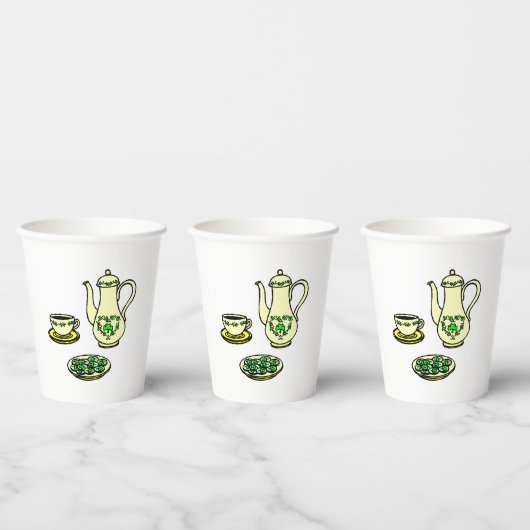St. Patrick's Day Irish Tea Set Pappbecher (Multi)